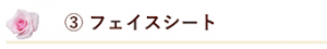 3 フェイスシート